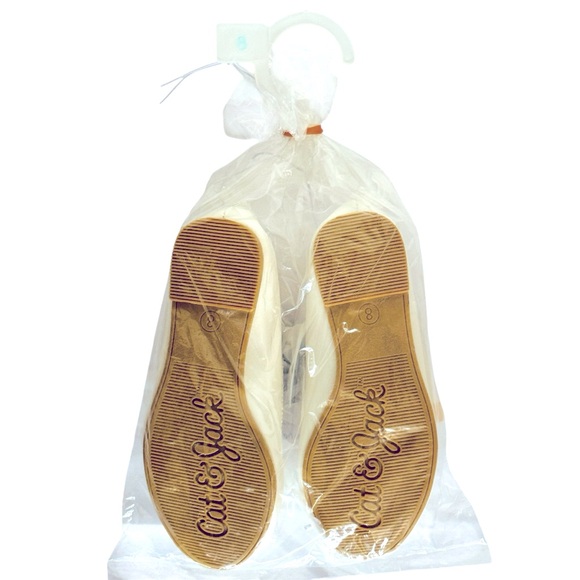 Cat & Jack “Nora” Slip-On Ballet Flats, Toddler Girls’ 8 White, NWT & BNIP - Picture 7 of 9